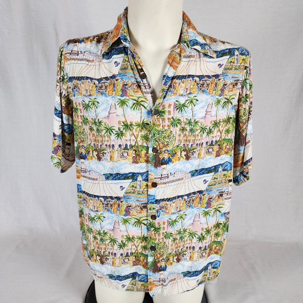 Guy Buffet Collection by Reyn Spooner Hawaiian Shirt (L)